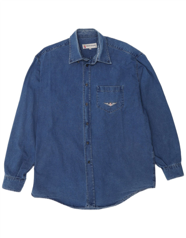Armata Di Mare Herre Denim Skjorte IT 54 XL Blå