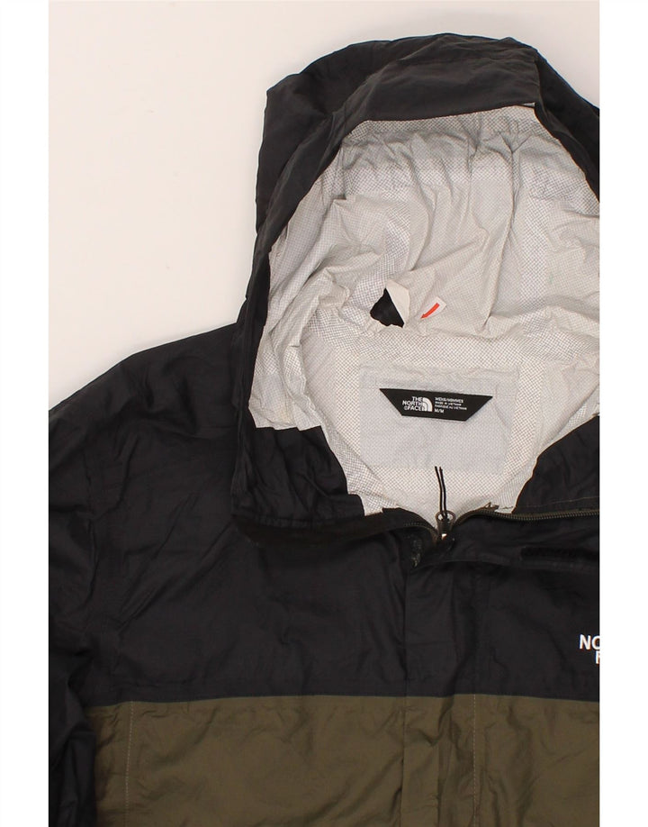 THE NORTH FACE Regnjakke med hætte til mænd UK 38 Medium Khaki Colourblock