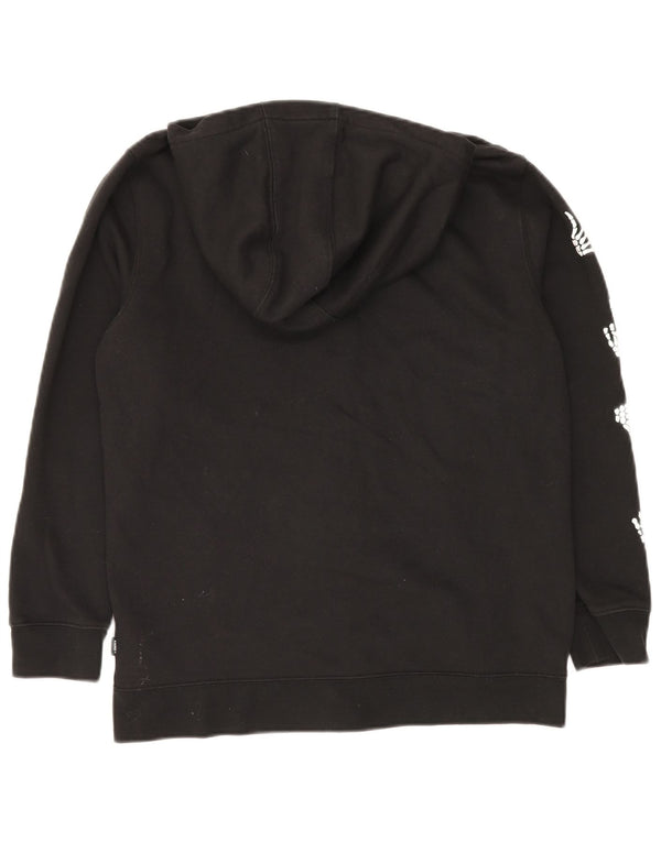 VANS Dame Grafisk Hættetrøje Sweater UK 18 XL Sort Bomuld