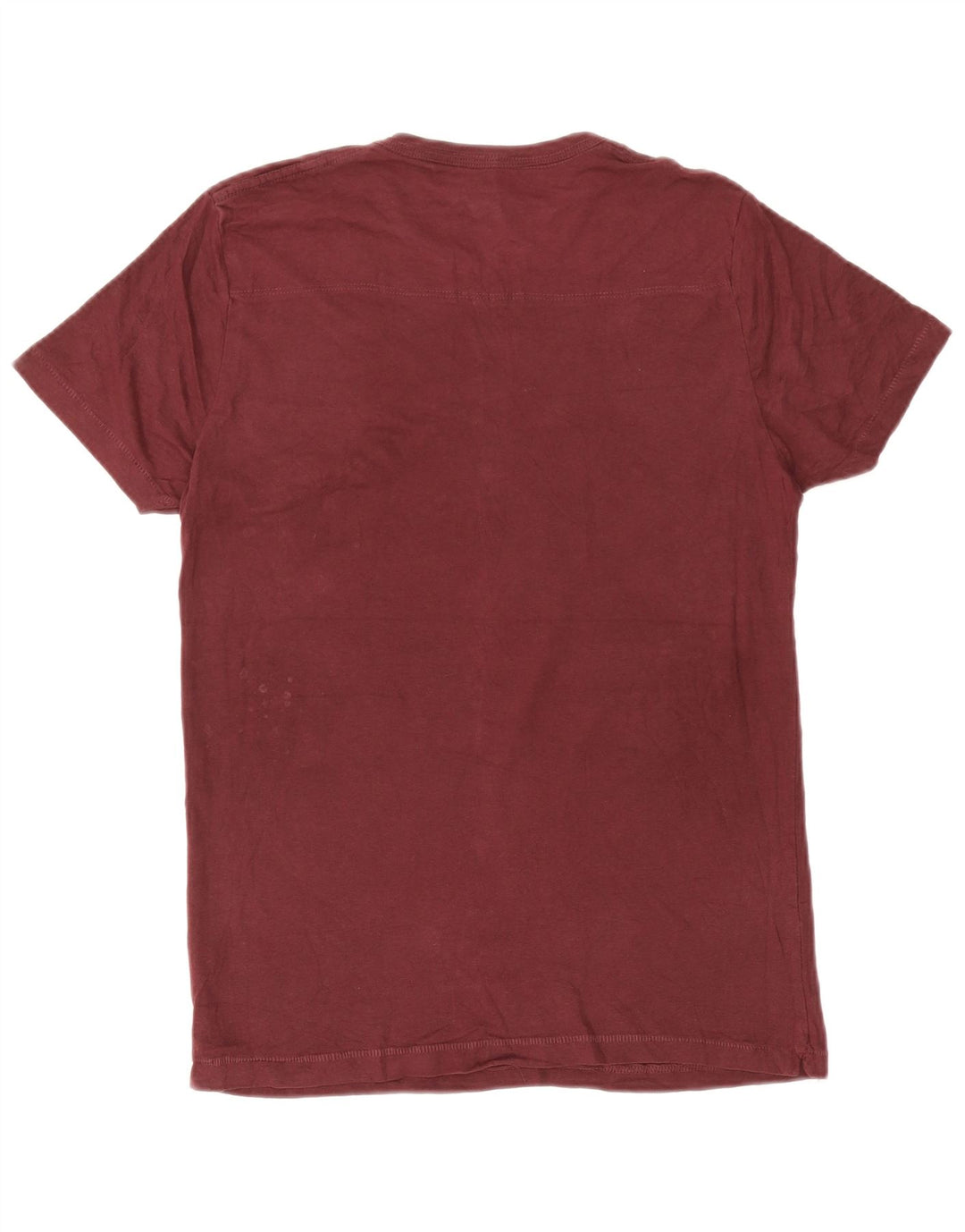 French Connection Herre T-Shirt Top Medium Bourgogne Bomuld