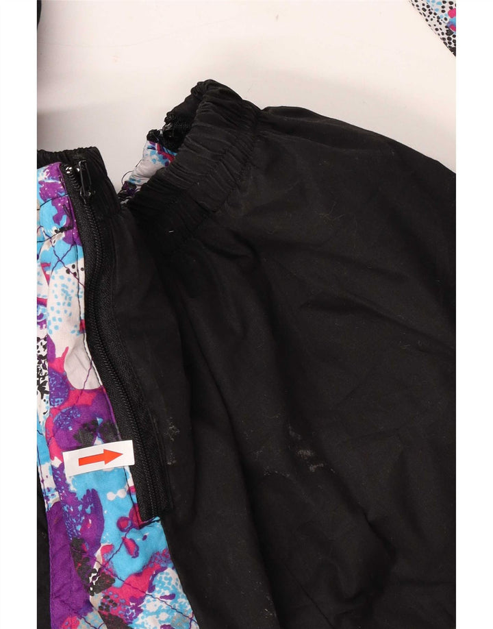 Vintage Ski Jumpsuit med hætte til mænd Medium Sort Colourblock Polyester