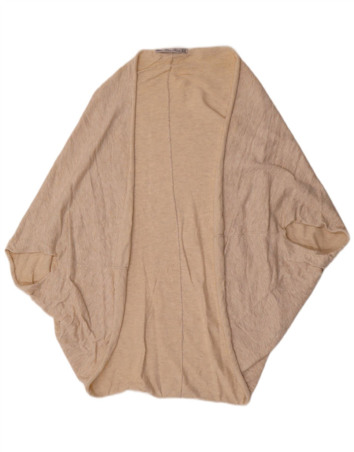 Zara Womens Open Poncho Jumper UK 14 Medium Beige