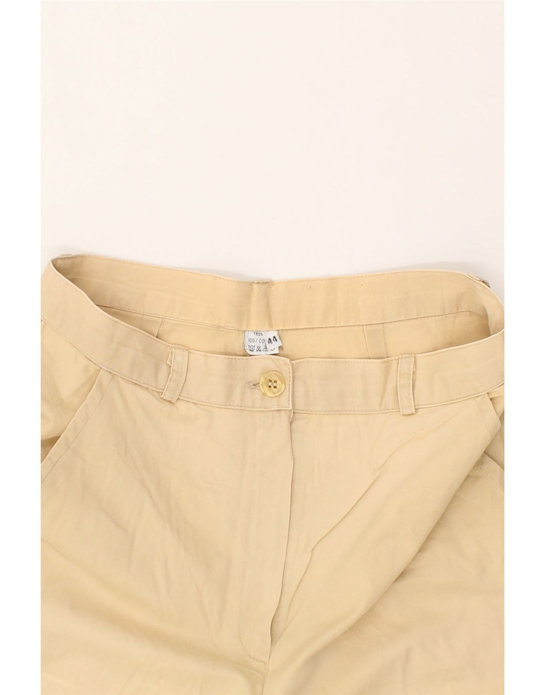 VINTAGE Womens Cargo Shorts IT 44 Medium  W28  Beige Cotton Vintage Vintage and Second-Hand Vintage from Messina Hembry 