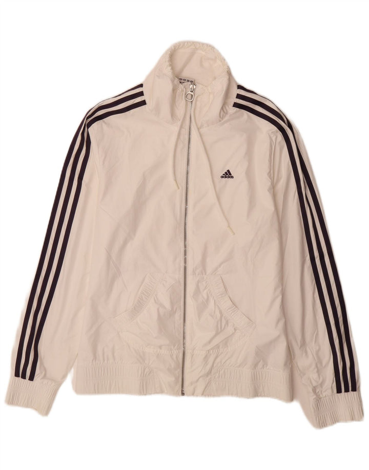 Adidas træningsdragt topjakke til kvinder UK 10 Small White Polyester