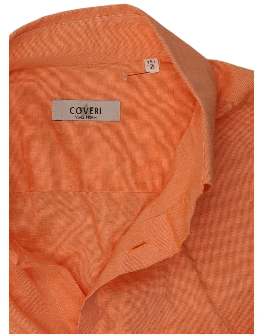 Coveri Kortærmet Herreskjorte Størrelse 39 15 1/2 Medium Orange