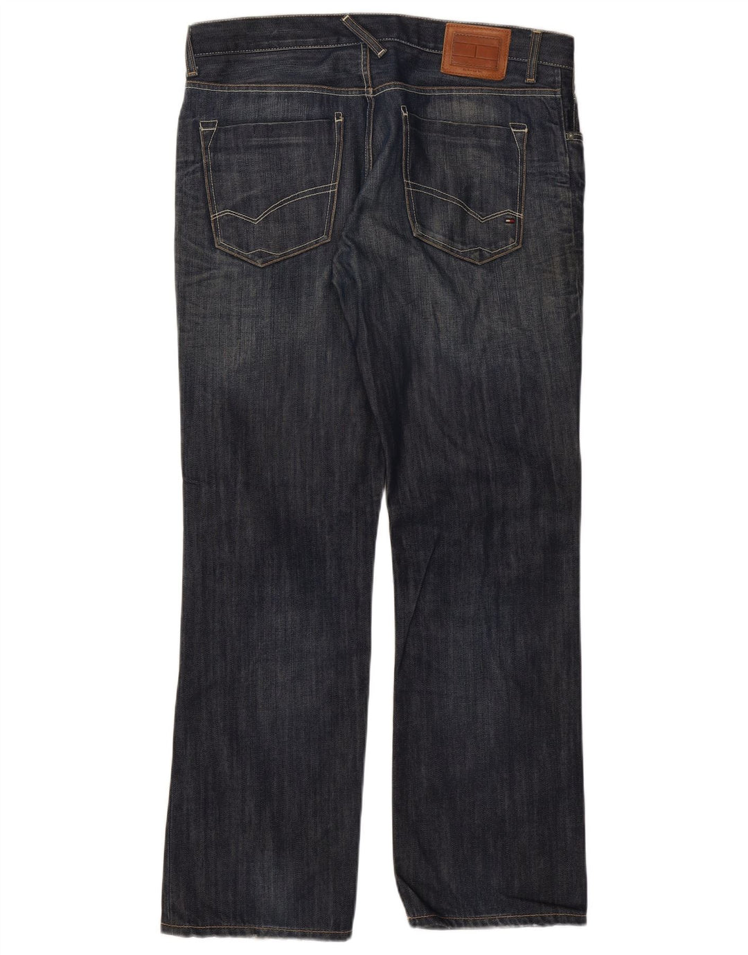 Tommy Hilfiger Herre Straight Jeans W36 L32 Blå Bomuld
