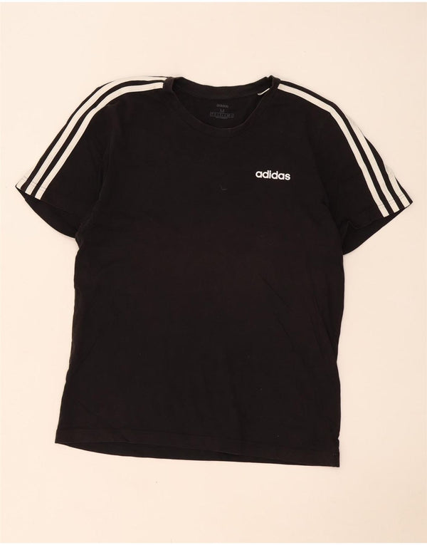 Adidas Herre T-Shirt Top Medium Sort Bomuld