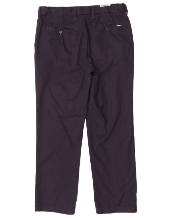 Marks & Spencer Herre Regular Suit Bukser W34 L29 Marineblå Bomuld