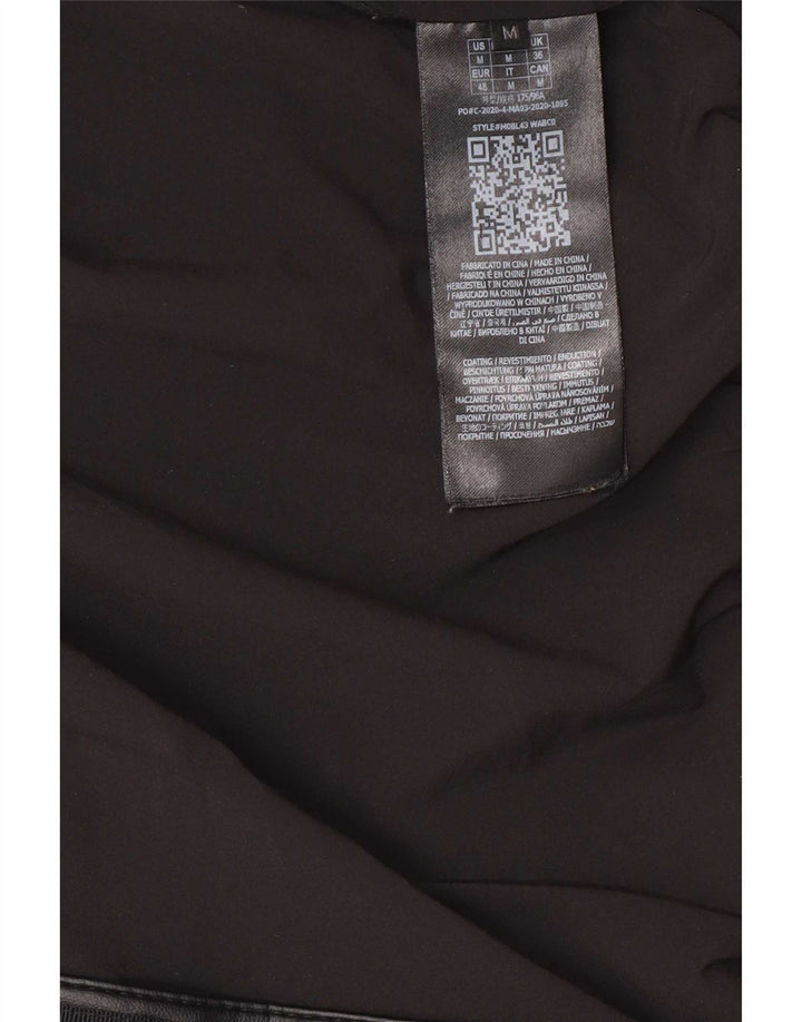 Guess Herre imiteret læder polstret jakke EU 48 Medium Sort polyurethan