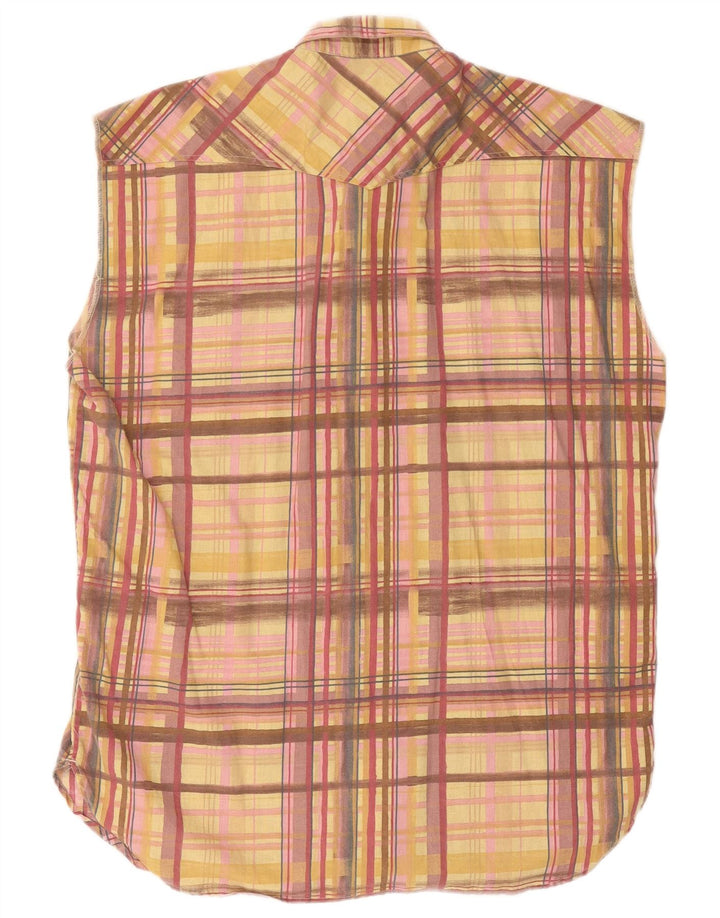 Casucci Herre Western ærmeløs skjorte XL flerfarvet plaid