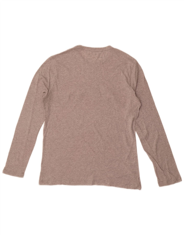 Michael Kors Herre Grafisk Top Langærmet Medium Grey Flecked Bomuld