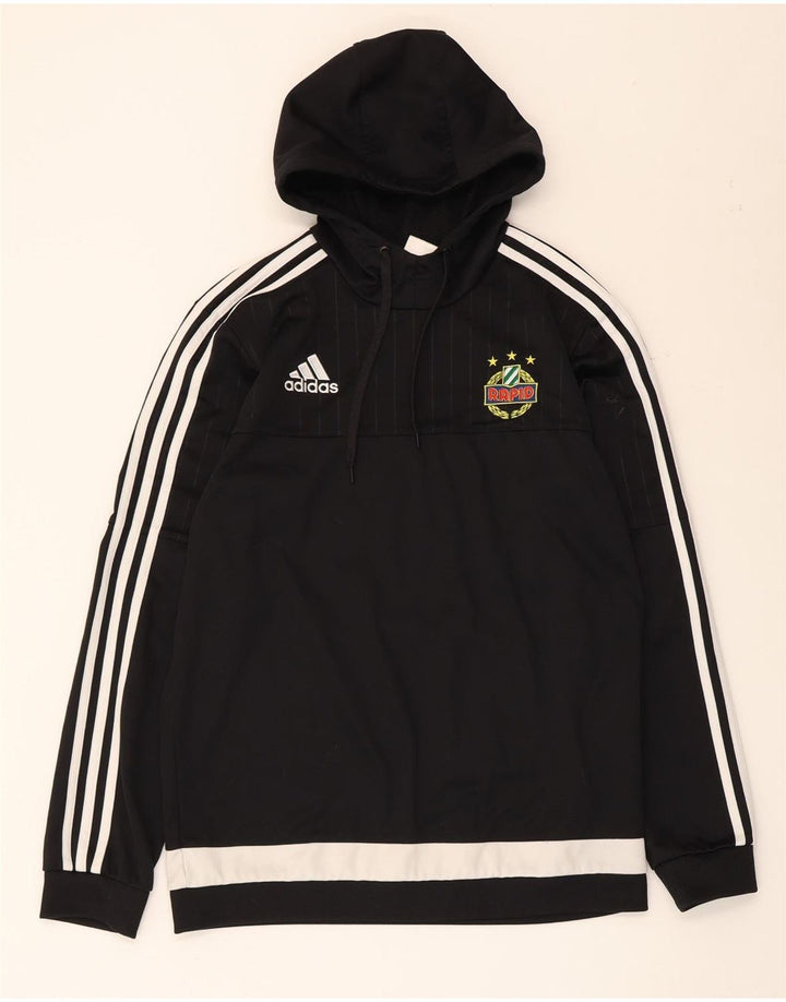 Adidas Grafisk hættetrøje til mænd Medium Sort Colourblock Polyester