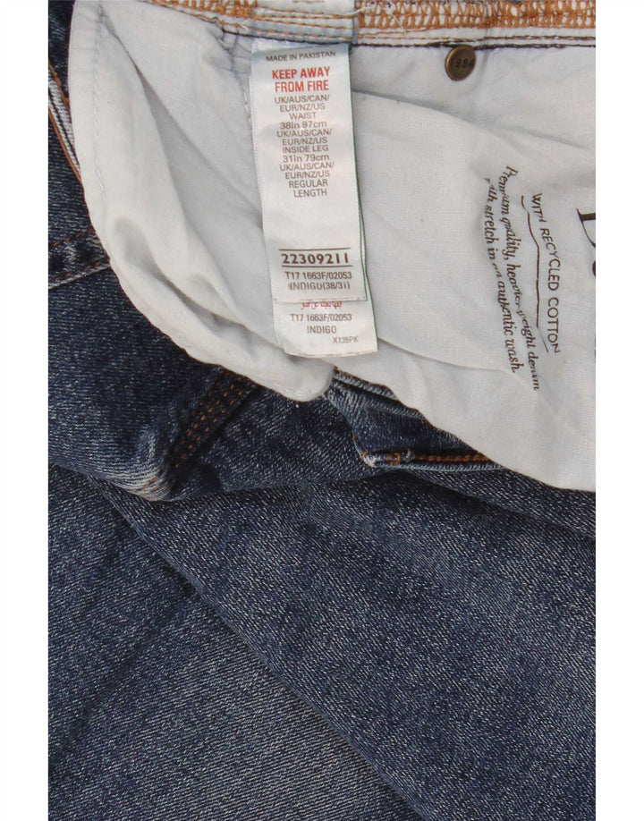 Marks & Spencer Herre Straight Jeans SW38 L31 Blå Bomuld