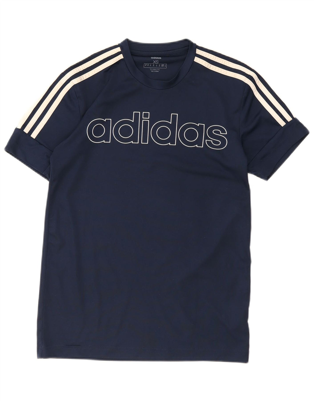 Adidas Herre Climalite grafisk T-shirt top XS marineblå polyester
