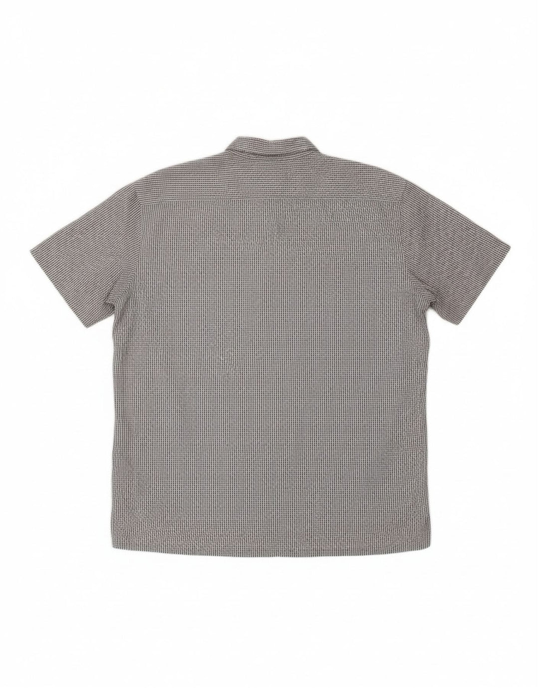TOMMY HILFIGER Mens Short Sleeve Shirt XL White Check Cotton