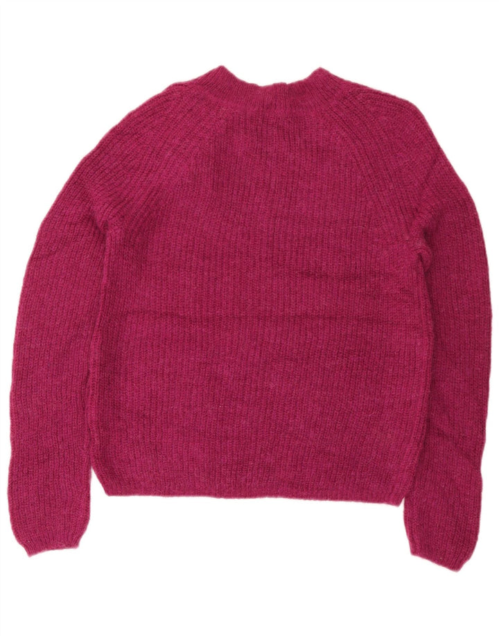 J. CREW Womens Boat Neck Jumper Sweater UK 10 Small Pink Polyamide