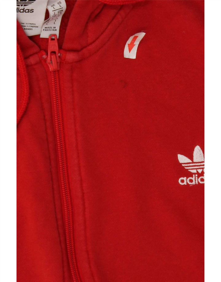 Adidas Hættetrøje med lynlås til mænd Stor rød bomuld