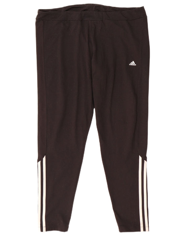 Adidas Womens Climalite Leggings UK 20/22 XL Sort Polyester