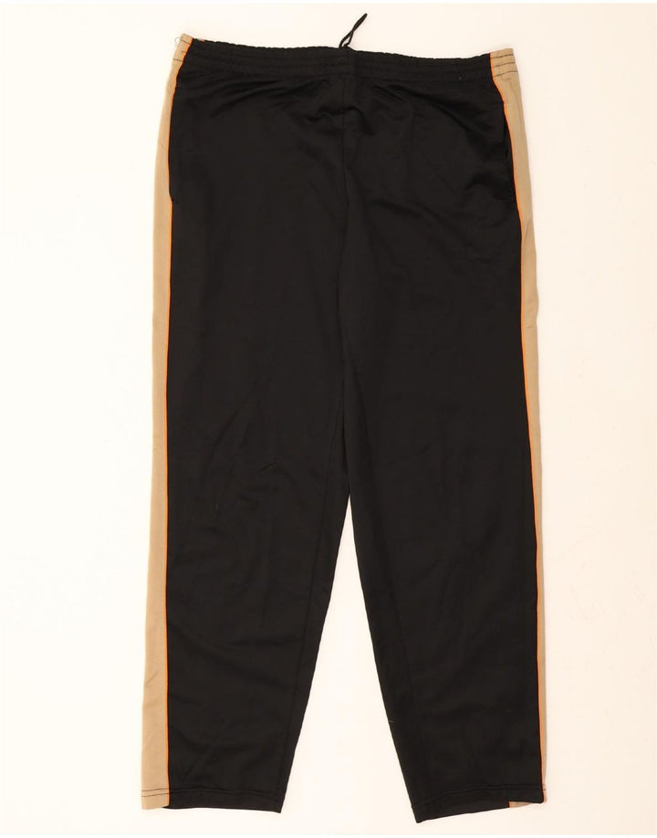 IDENTIC Mens Tracksuit Trousers XL Black Colourblock Polyester Vintage Identic and Second-Hand Identic from Messina Hembry 