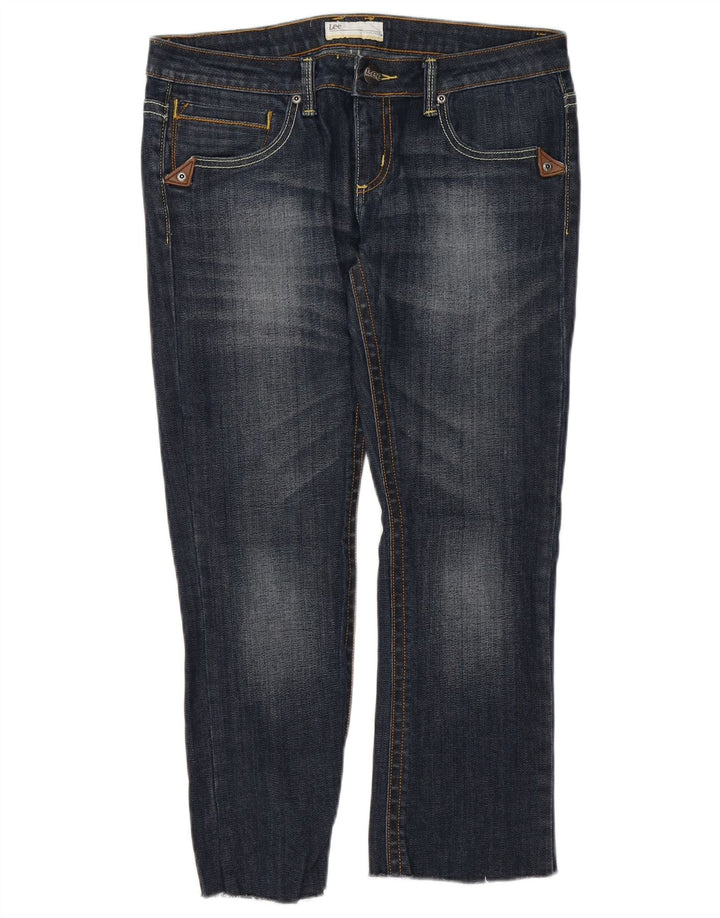 LEE Womens Cropped Jeans W31 L25 Blå Bomuld