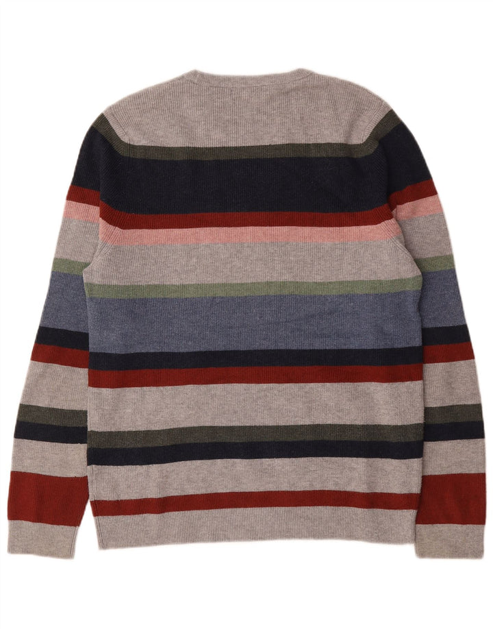 Marks & Spencer Herretrøje med rund hals, stor flerfarvet stribet