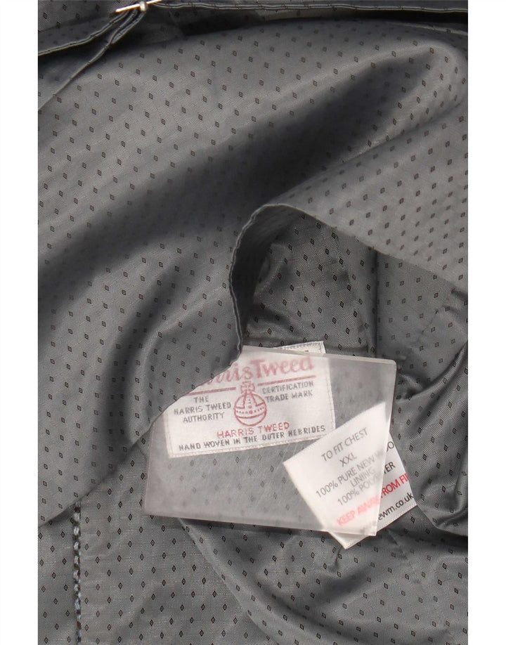 Harris Tweed Herrevest 2XL Grå Ny Uld