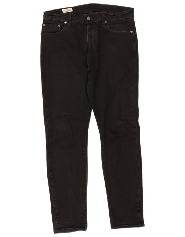 Levi's Slim Jeans til mænd W30 L30 sort bomuld