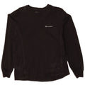 Champion Dame Sweatshirt Jumper UK 14 Medium Sort Bomuld