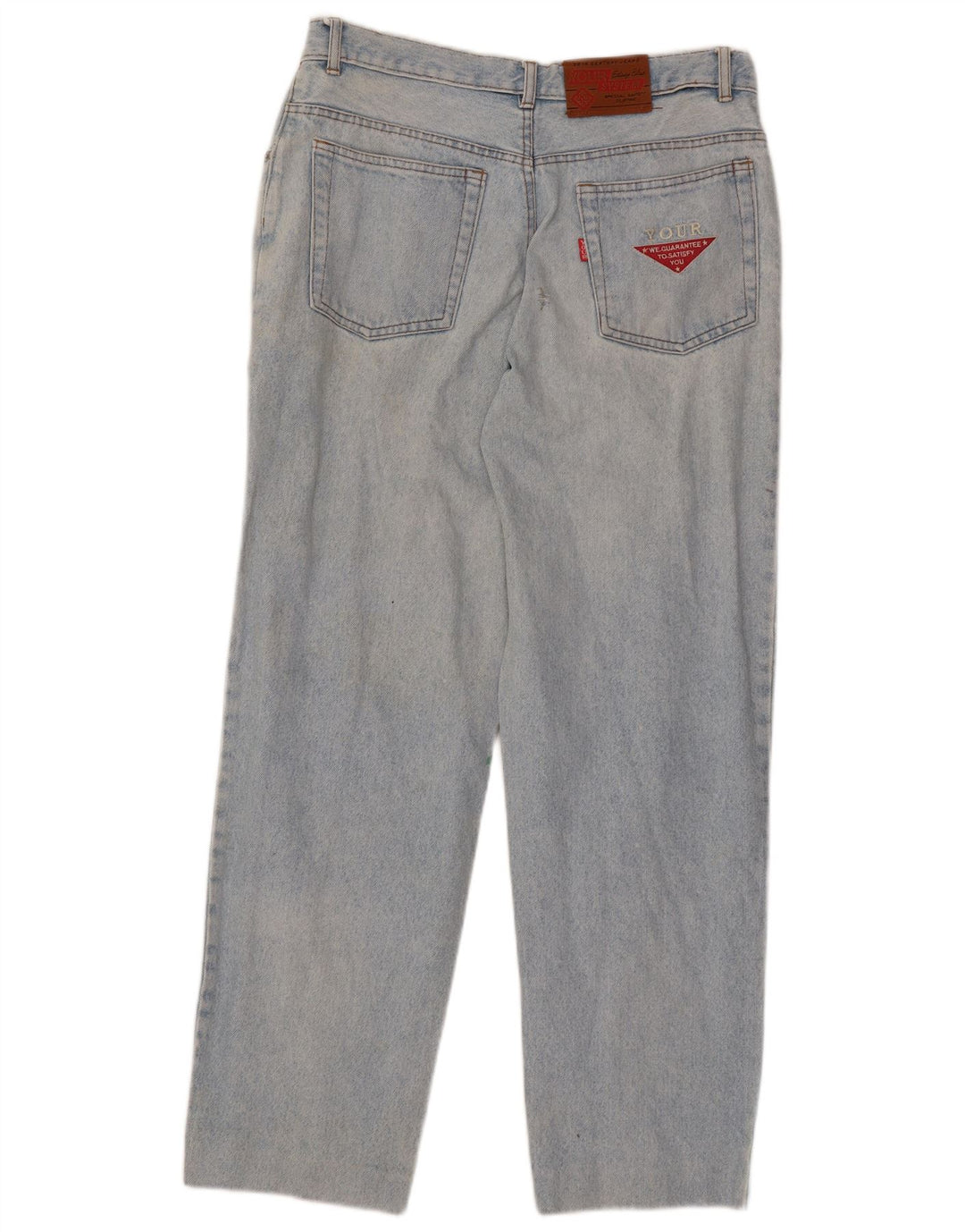 Vintage Straight Jeans til mænd W34 L30 blå bomuld