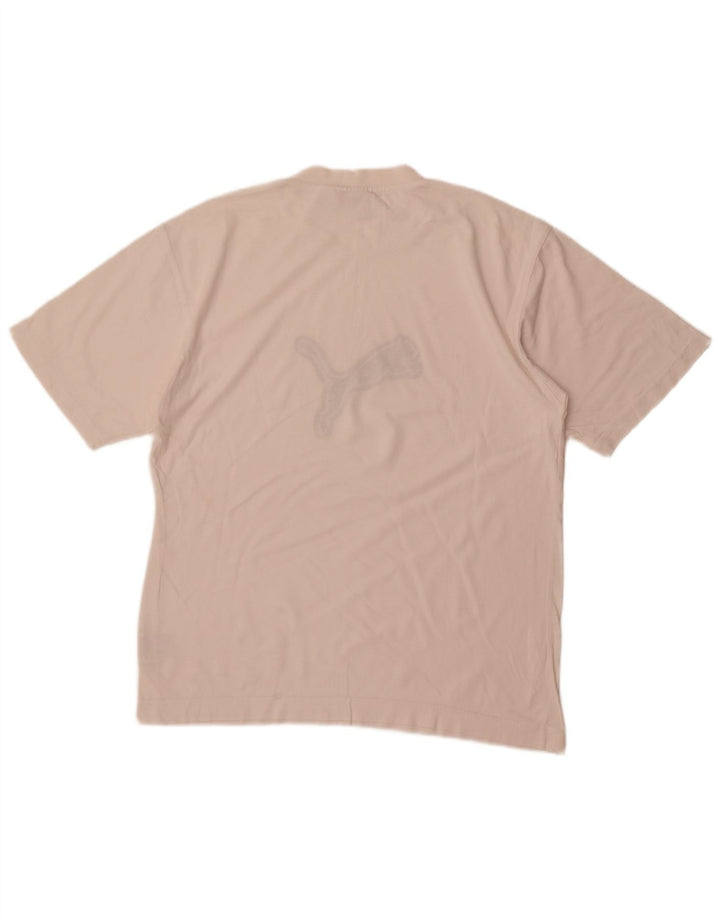 Puma Herre grafisk T-shirt Top Medium Hvid Bomuld