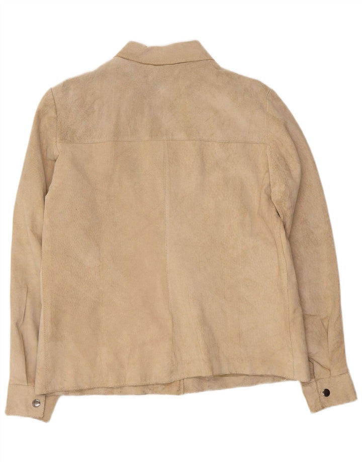Conbipel Dame Ruskindsjakke IT 48 XL Beige Læder