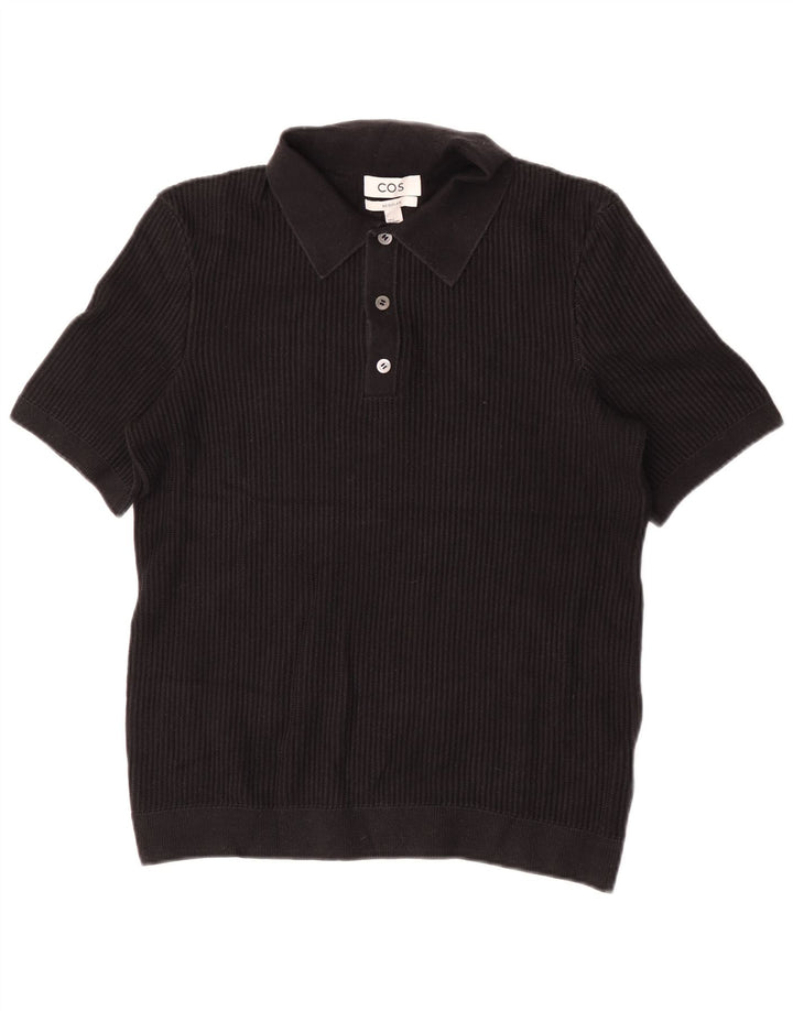 Cos Herre Regular Polo Shirt Lille sort bomuld