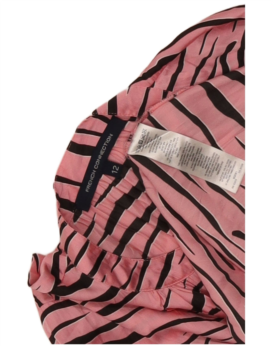 French Connection Damebluse Top UK 12 Medium Pink Animal Print