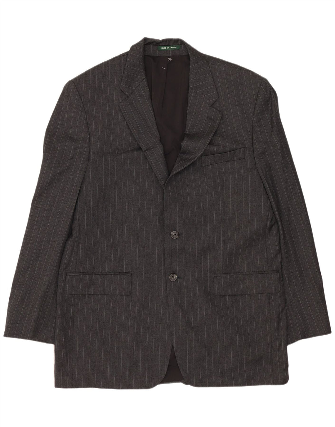 Ralph Lauren Herre 2-knaps blazerjakke UK 42 XL Grå nålestribet uld