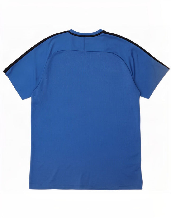 Nike Herre Dri Fit T-shirt Top XL Blå Colourblock Polyester