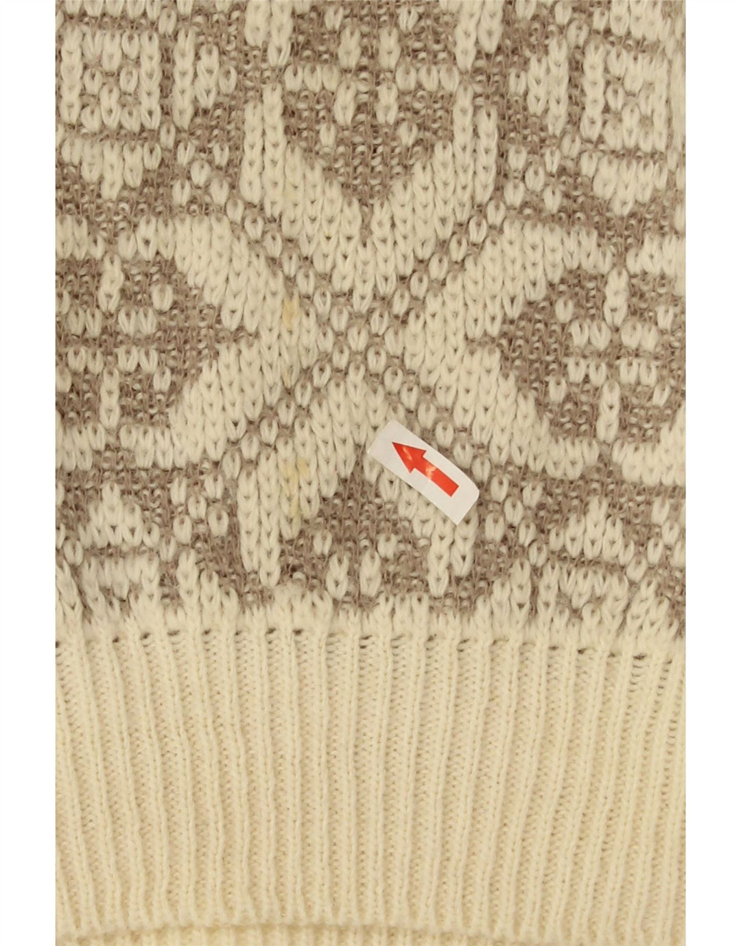 Ciao Herre sweater med rund hals XL Beige geometrisk uld