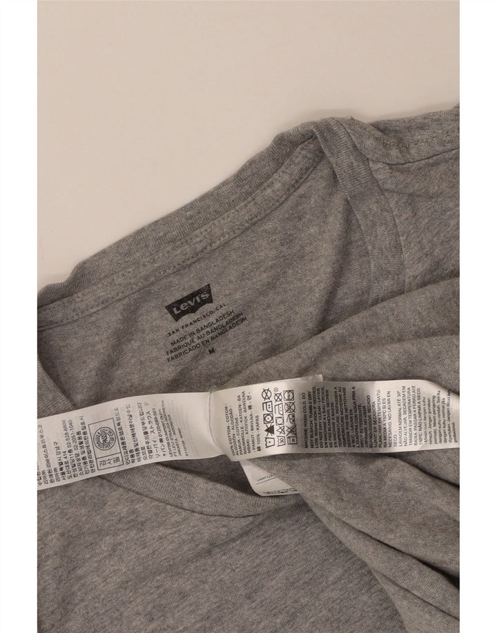Levi's Herre grafisk T-shirt top mellemgrå flækket bomuld