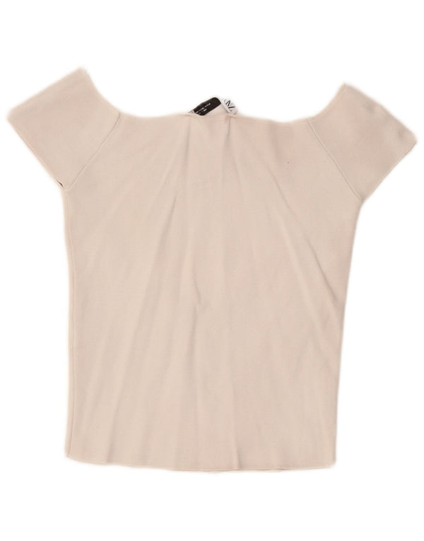 Zara Womens Off Shoulder Top UK 12 Medium White