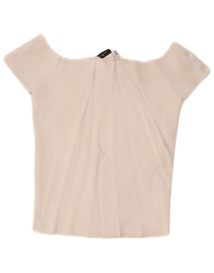 Zara Dame Off Shoulder Top UK 12 Medium White