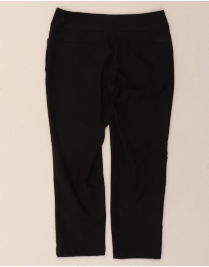 ADIDAS Womens Crop Tracksuit Trousers UK 14 Medium Black Polyester Vintage Adidas and Second-Hand Adidas from Messina Hembry 