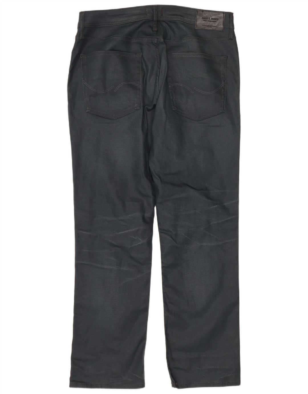 JACK & JONES Straight jeans til mænd W36 L32 Marineblå bomuld