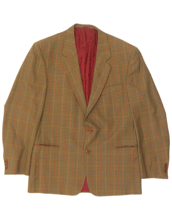 Brooksfield Herre 2-knaps blazerjakke IT 52 XL Grøn Gingham Wool
