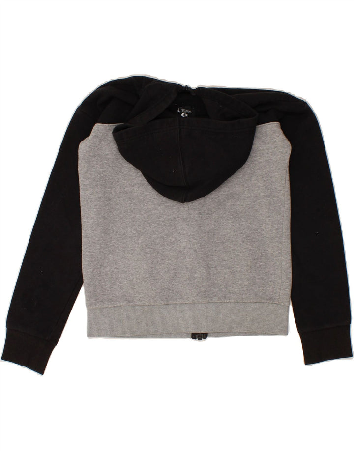 CONVERSE Boys Zip Hoodie Sweater 12-13 Years Large Grey Colourblock Vintage Converse and Second-Hand Converse from Messina Hembry 