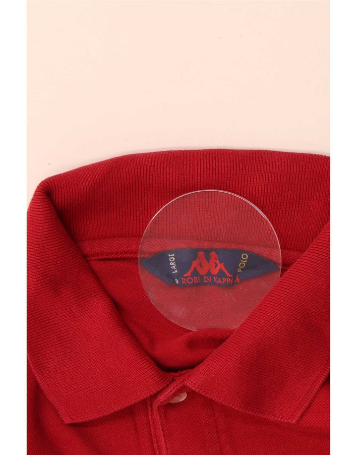 Kappa Langærmet Polo Shirt til mænd Stor rød bomuld