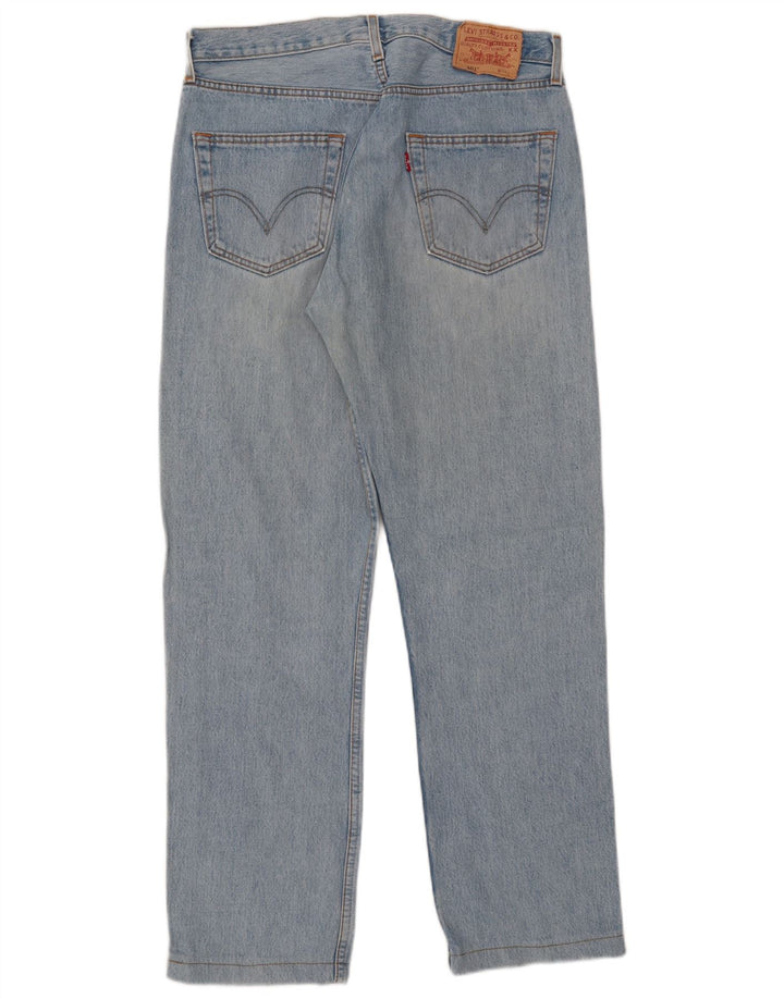 Levi's Herre 501 lige jeans W34 L36 blå bomuld