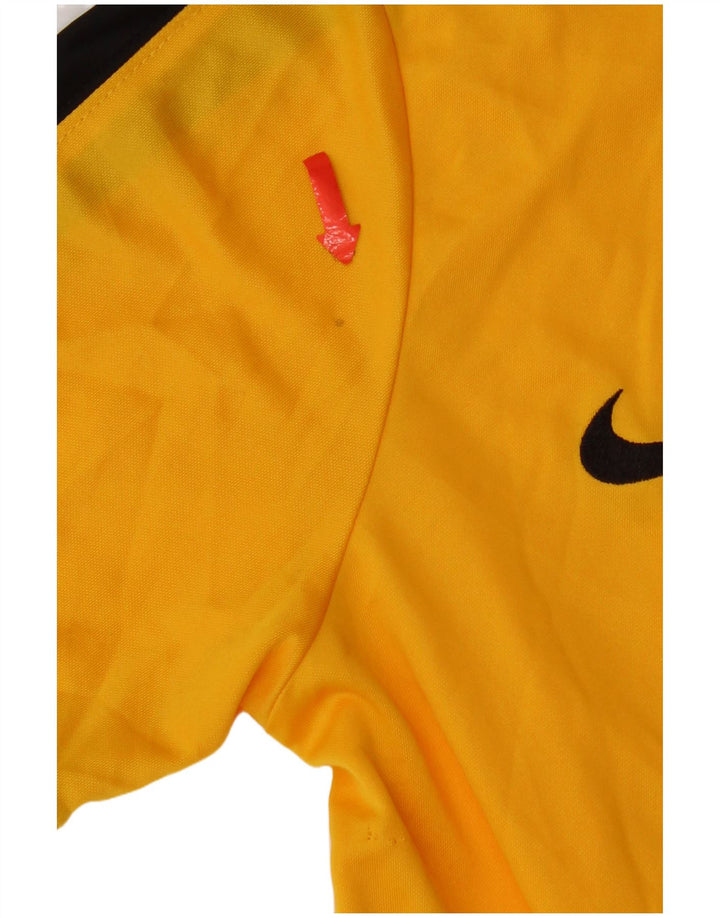 Nike Herre Dri Fit T-shirt Top Medium Gul Colourblock Polyester