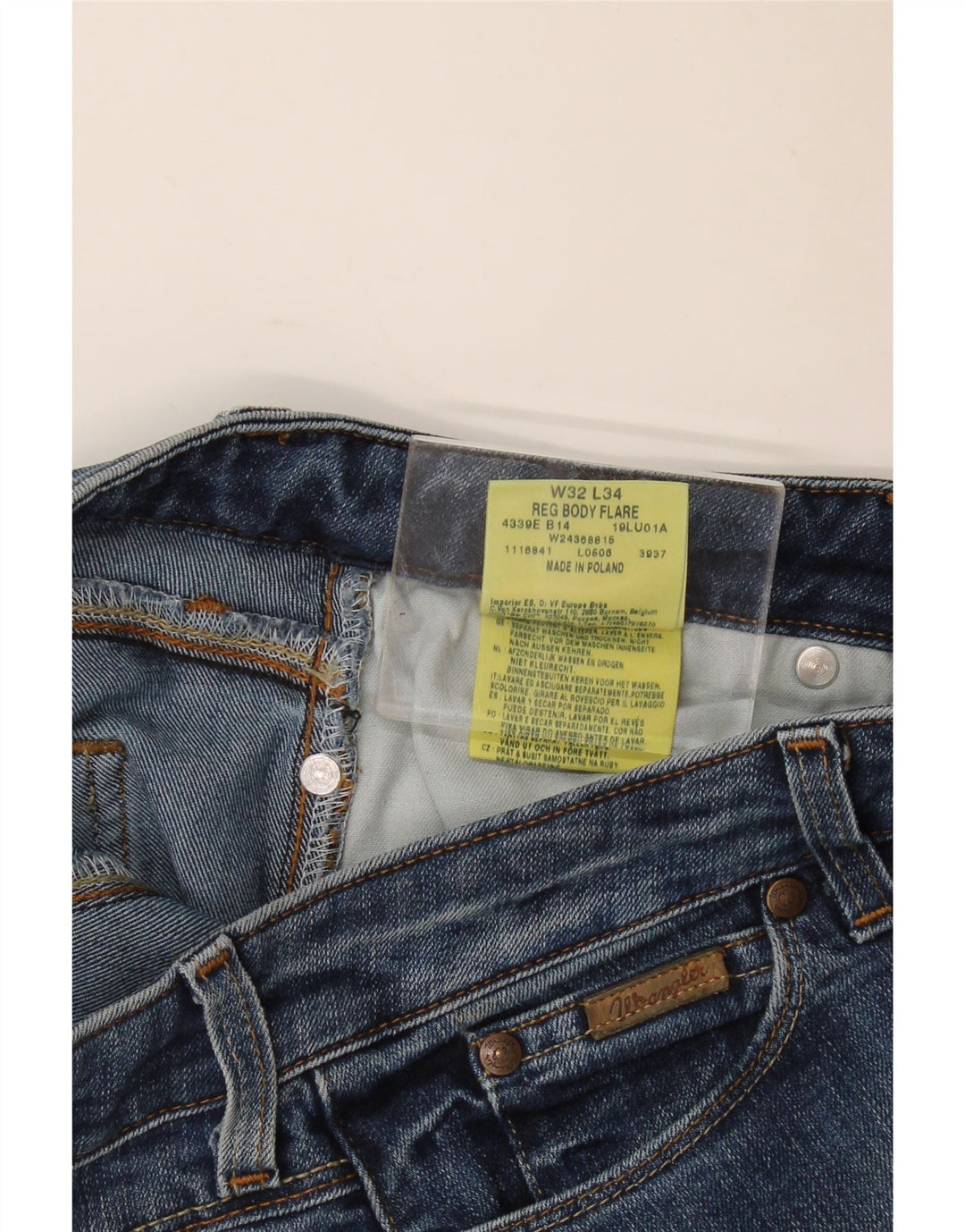 Wrangler Dame Flared Jeans W32 L32 Blå Bomuld