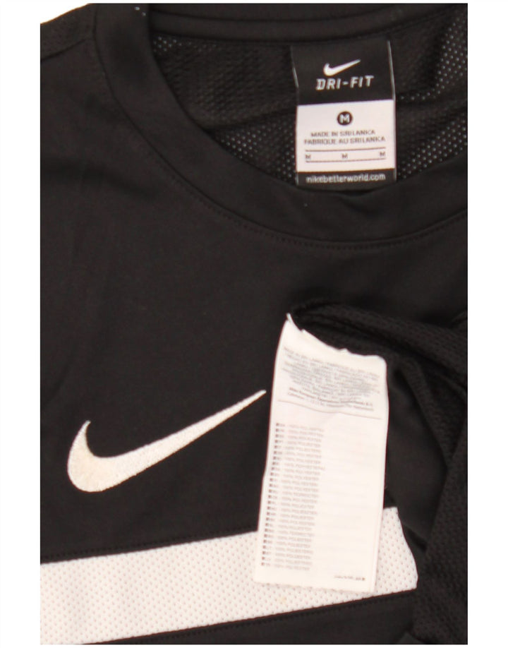 Nike Herre T-shirt Top Medium Sort Colourblock Polyester