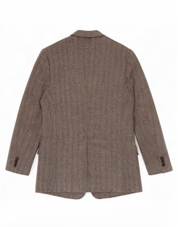 Harris Tweed Herre Regular Fit Blazer Jacket UK 42 Medium Grey Herringbone