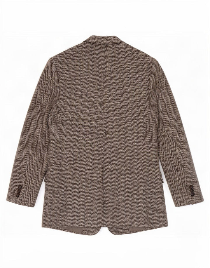 Harris Tweed Herre Regular Fit Blazer Jacket UK 42 Medium Grey Herringbone